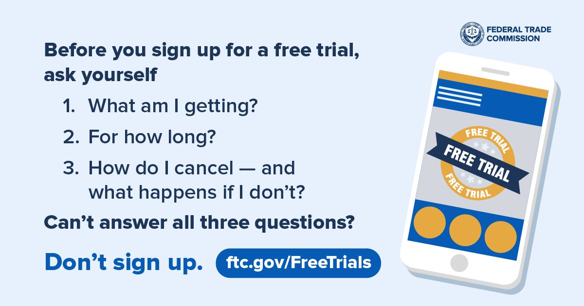 Free trial subscription services